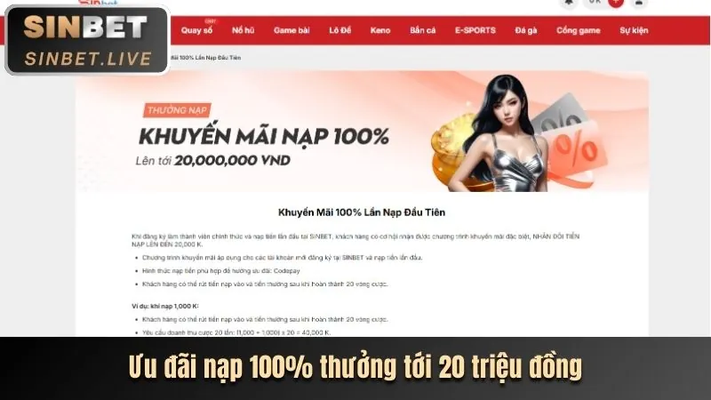 Ưu đãi nạp tiền lần đầu tại win456